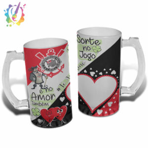 Caneca de Chopp Vidro Jateado 475ml