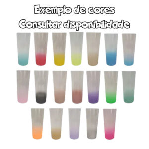 Copo Long Drink Cores Degradê 350ml